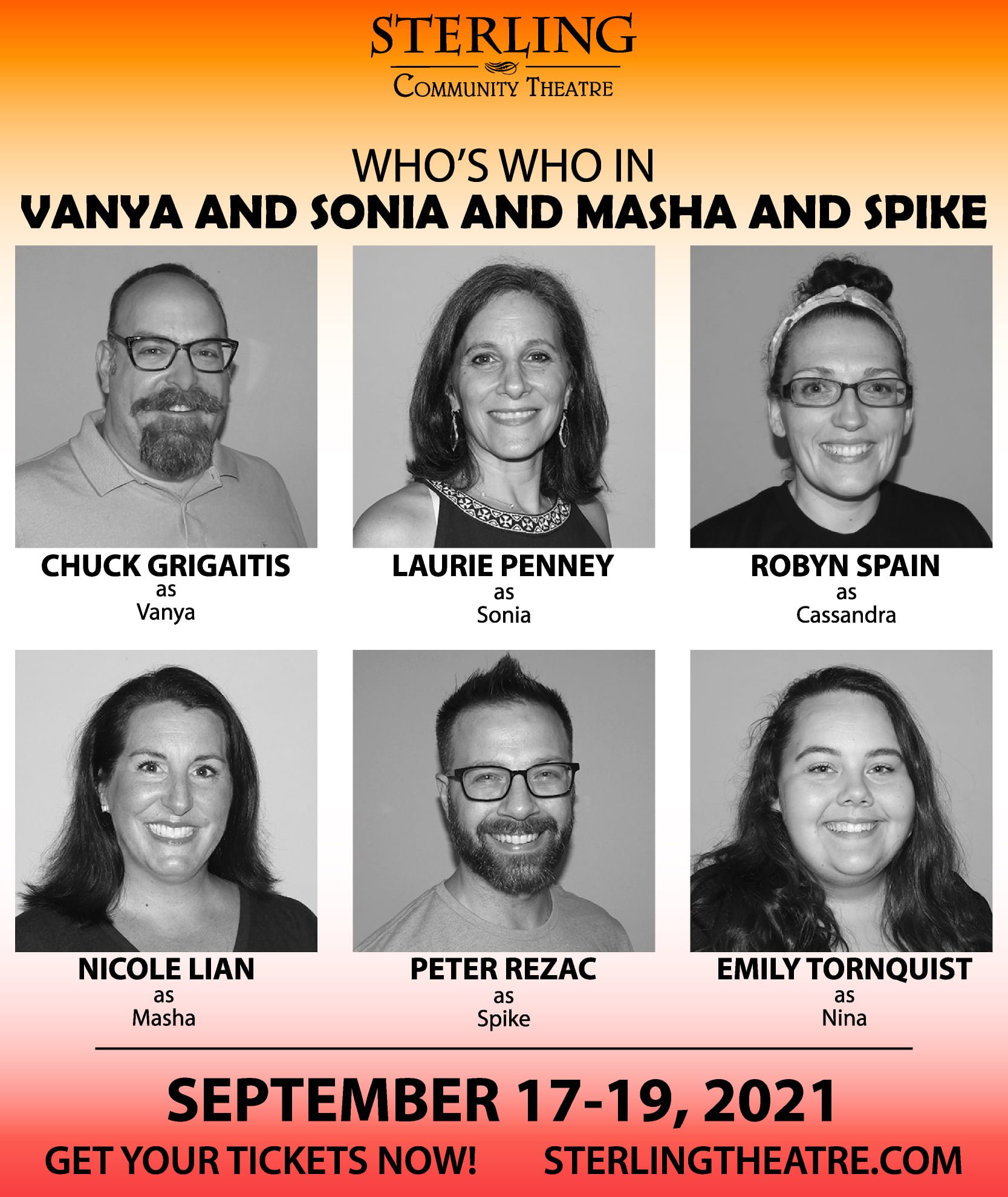 Sterling Community Theatre Returns with the Witty “Vanya, Sonia, Masha & Spike”