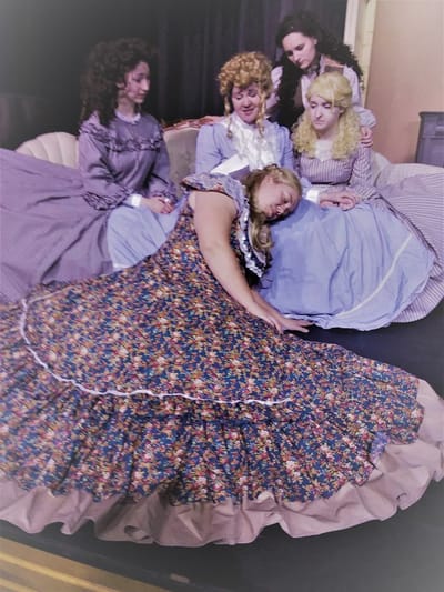 Vanilla Box has big hoop skirts to fill in "Little Women the Musical"