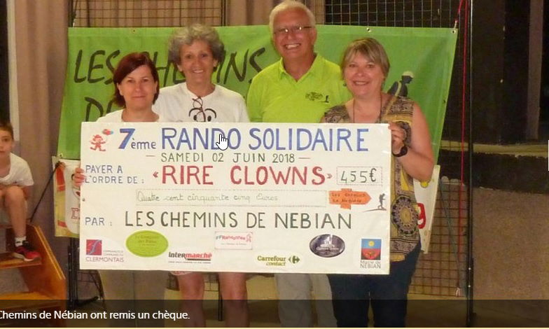 Une belle randonnée solidaire au profit de rire clowns.