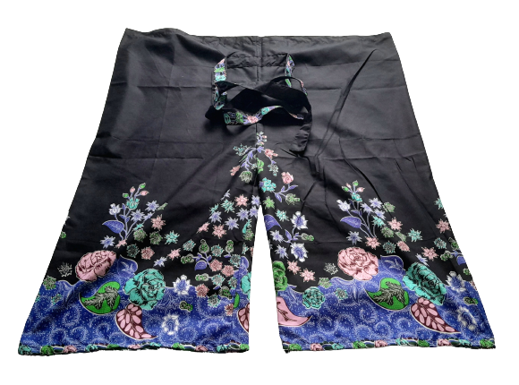 woman's floral fishermans pants now available