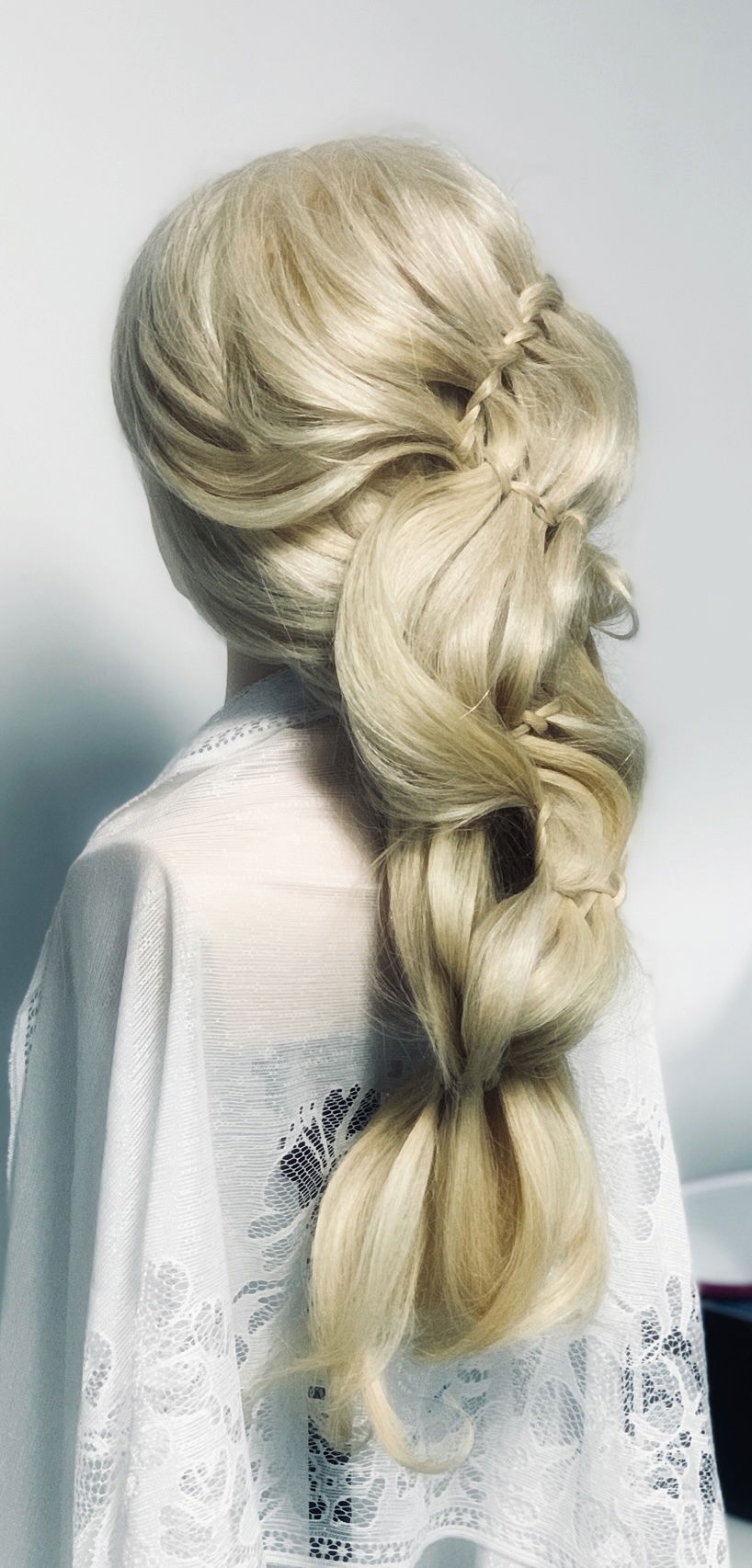 Wave Braid Half Updo