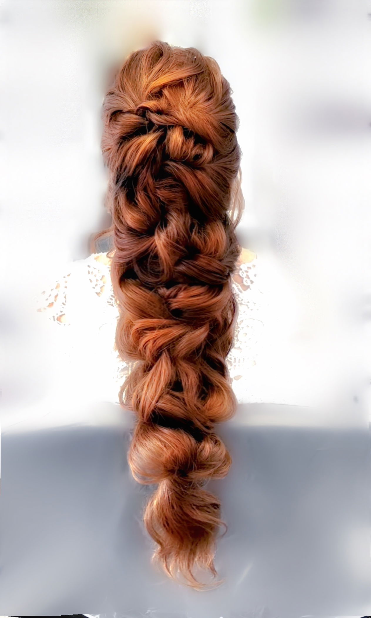 Romantic Flowing Bridal Mermaid Braid