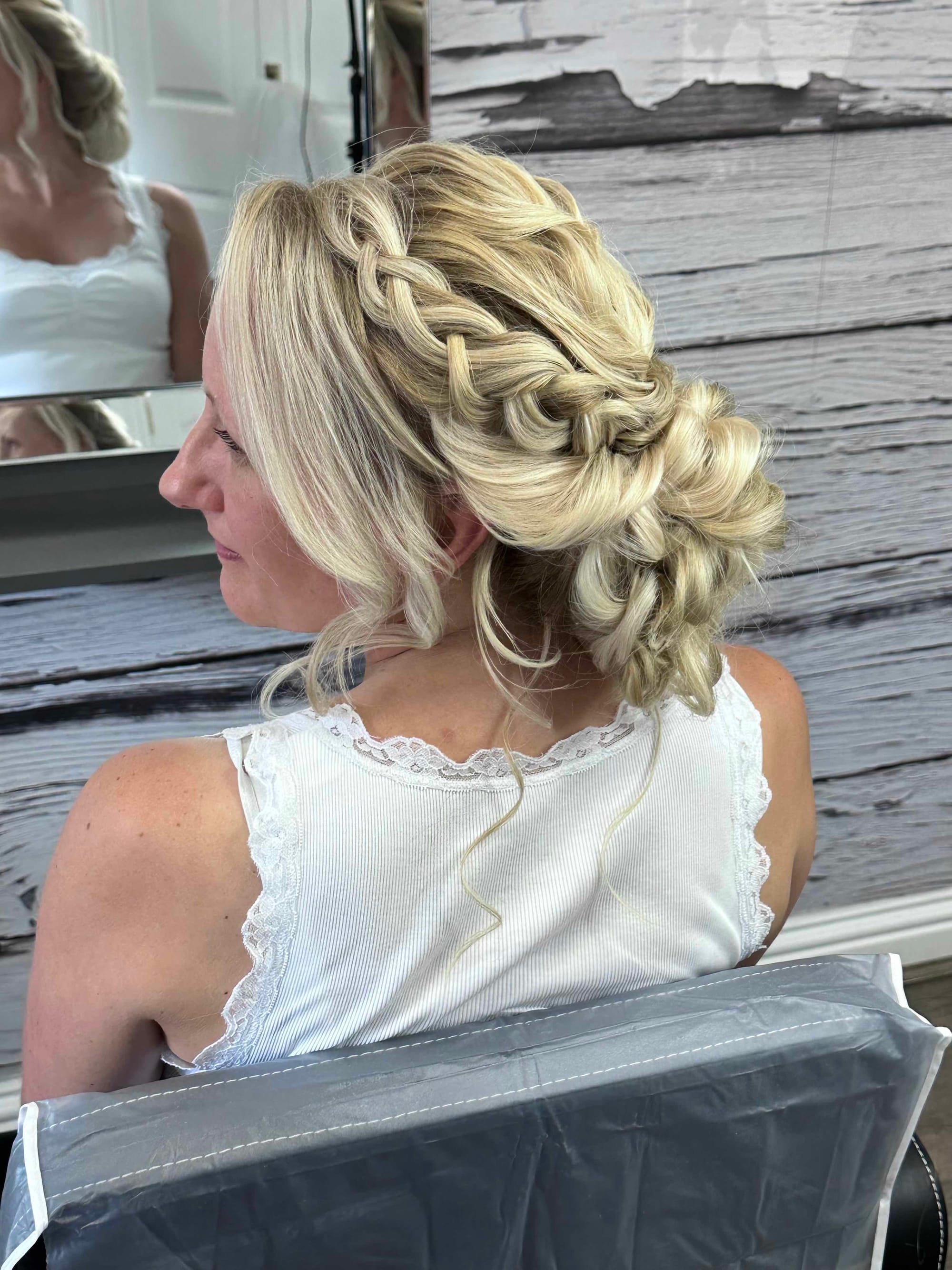 Gorgeous Softly Textured Large Braided Bridal Bun