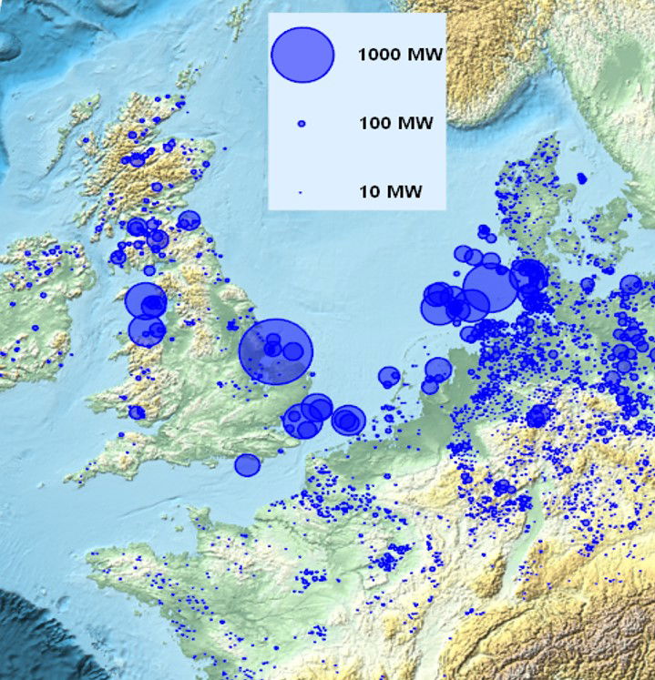 Wind around North Sea