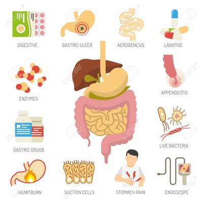 What are the different health problems related to digestive system? image