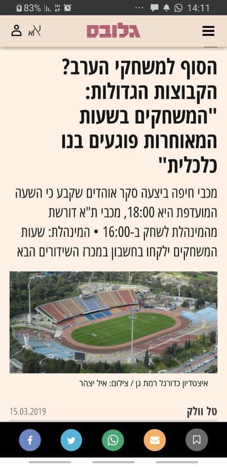מכבי תל אביב מתעלמים מהאוהדים