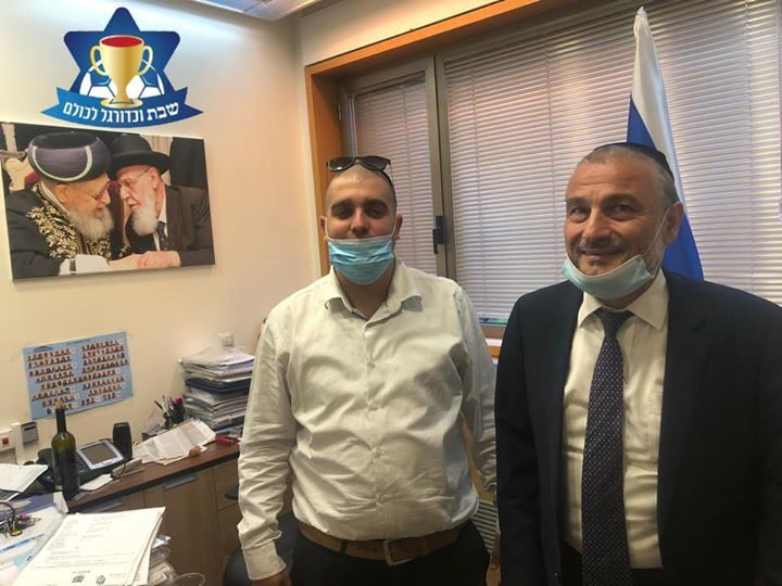 🚩אמש נפגשו נציגנו יאיר שחר עם ח"כ משה אבוטבול ממפלגת ש"ס.