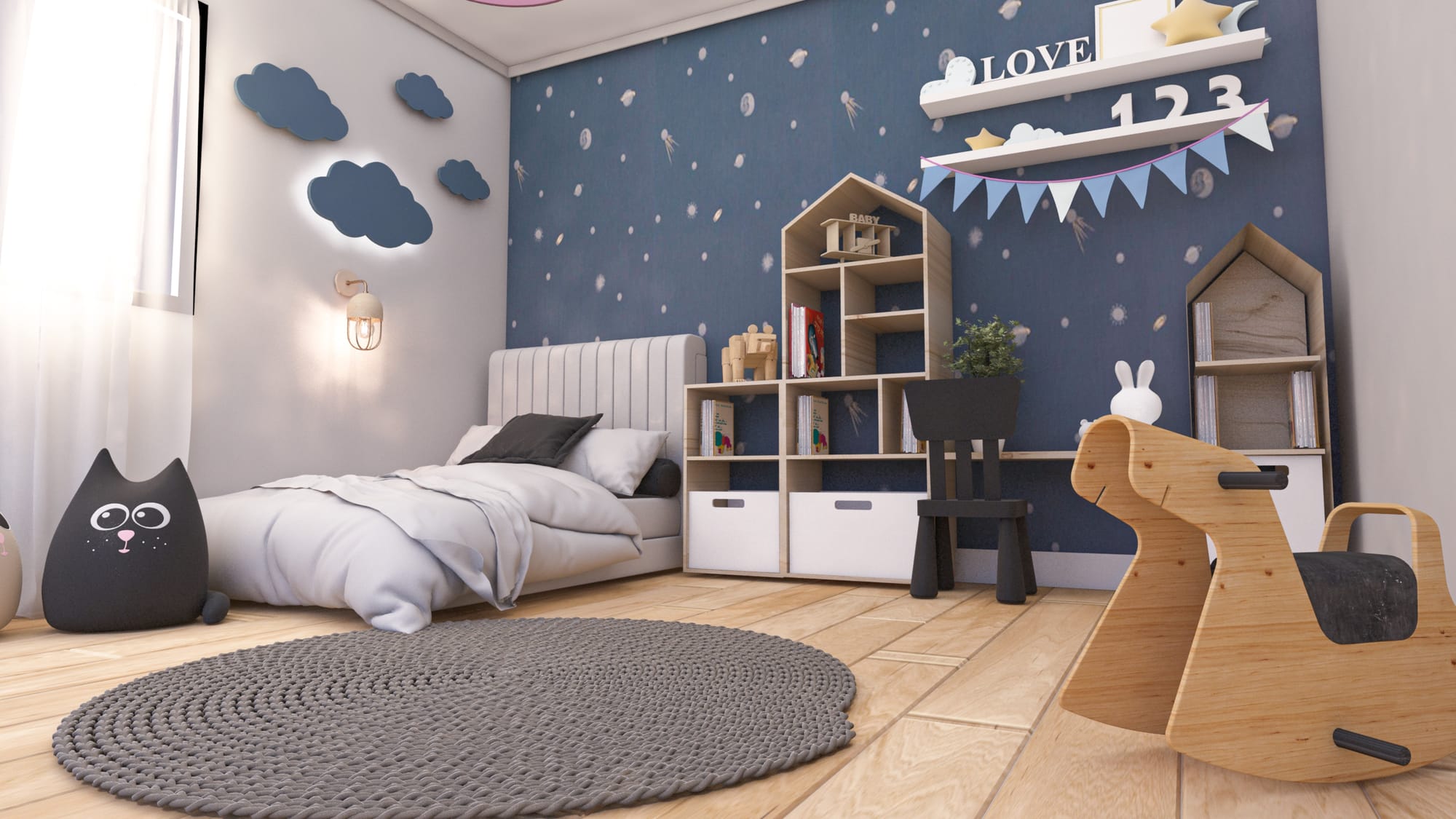 עיצוב חדר ילדים אבן יהודה