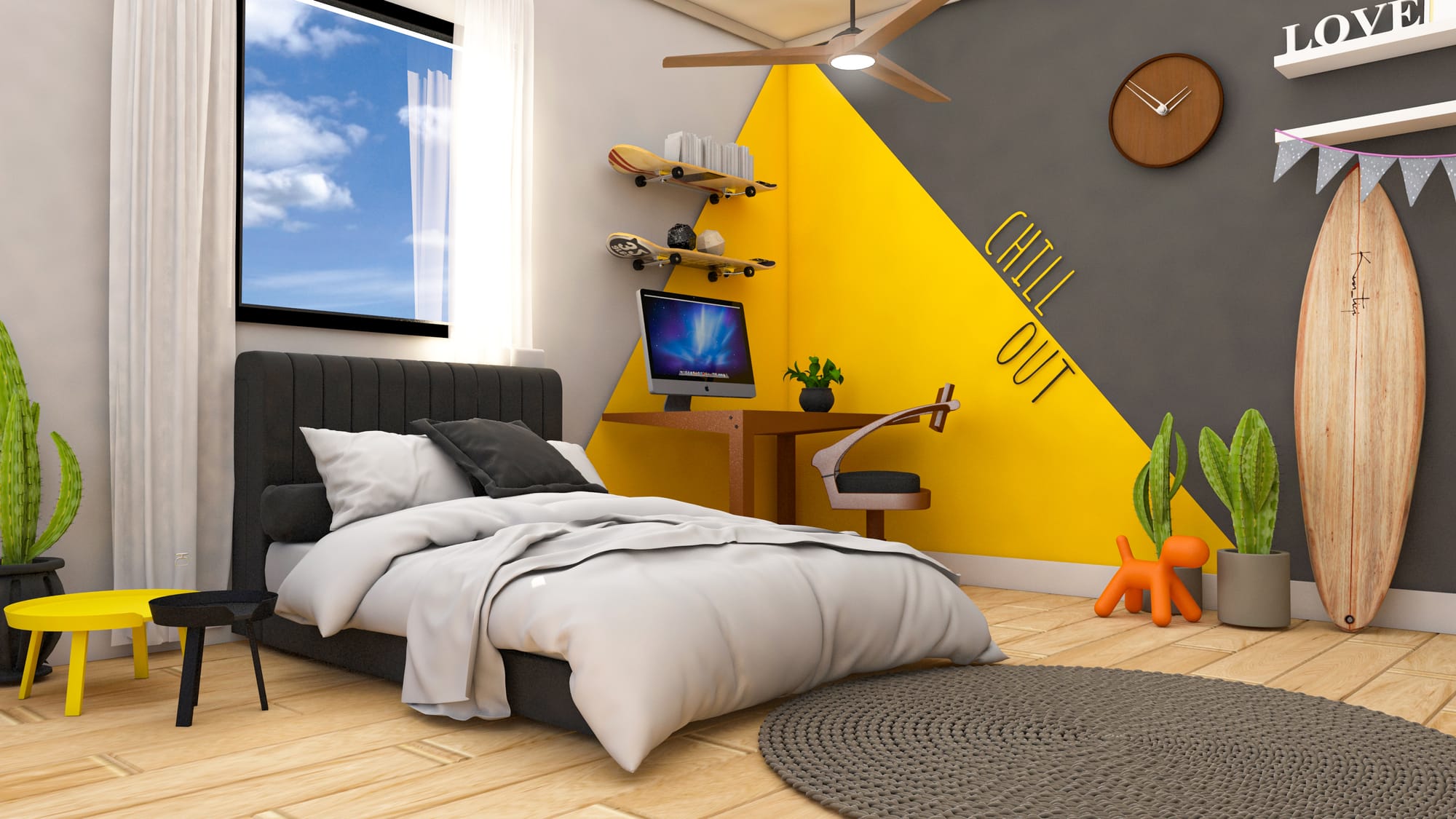 עיצוב חדר נוער