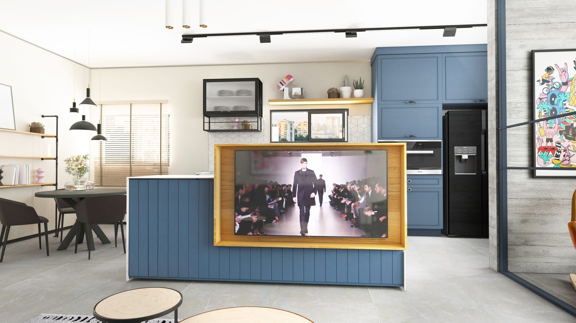 עיצוב דירה תל אביבית בלב רמת גן