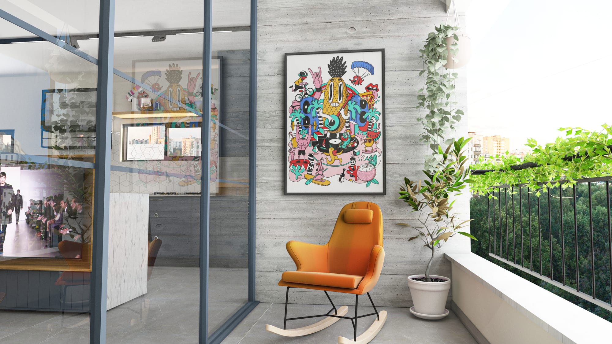 עיצוב דירה תל אביבית בלב רמת גן