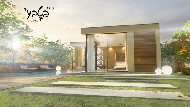 עיצוב צימר "טבע" מושב ביריה