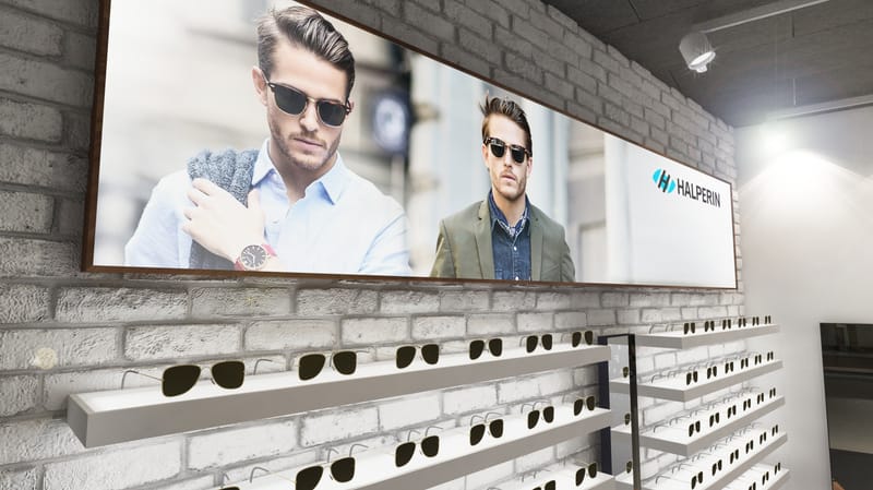 עיצוב סניף "אופטיקה הלפרין" דיזינגוף