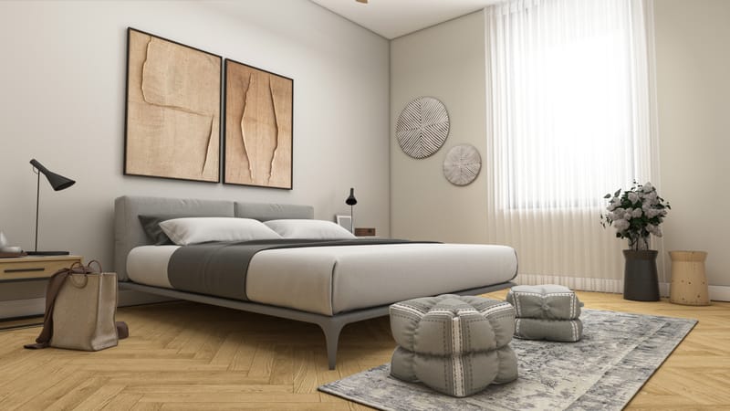 חדר שינה כפרי -מודרני