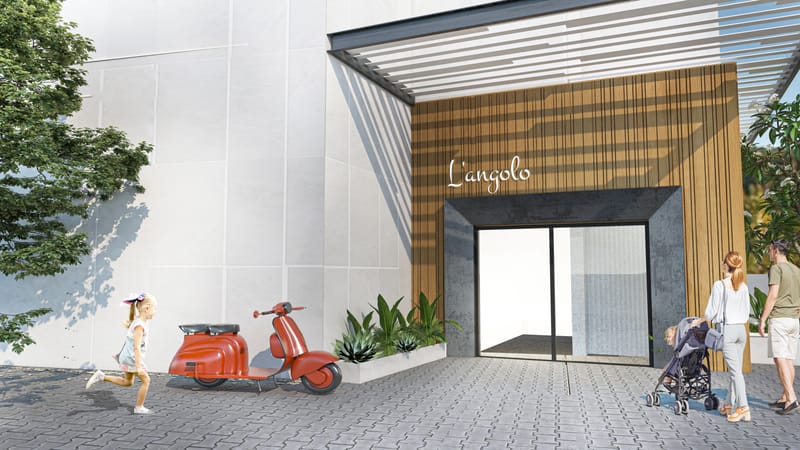 עיצוב לובי כניסה לביניין משרדים