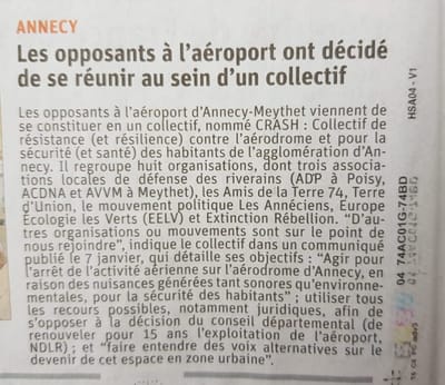 Naissance du collectif "CRASH. Annecy"