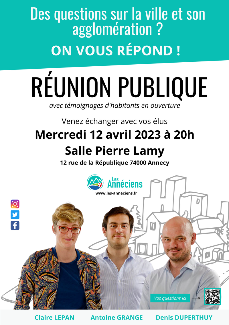 [AGENDA] Nouvelle réunion publique !
