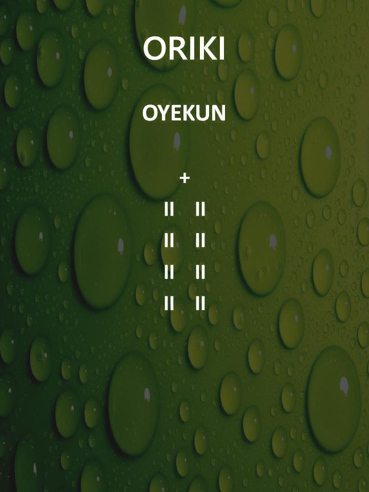 OYEKUN - ORIKIS CORTOS