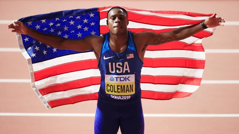 World Athletics Championships:  Christian Coleman basks in golden glory