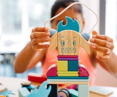 Drewniane klocki magnetyczne Tegu