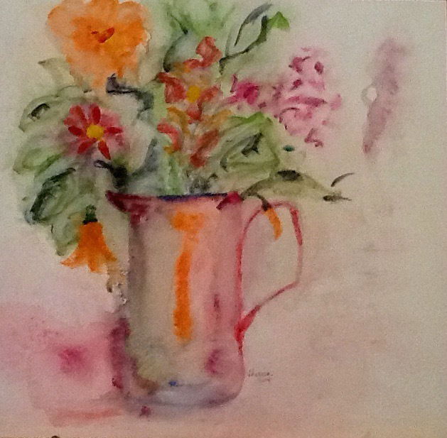 Spring Flowers In a Water Pitcher