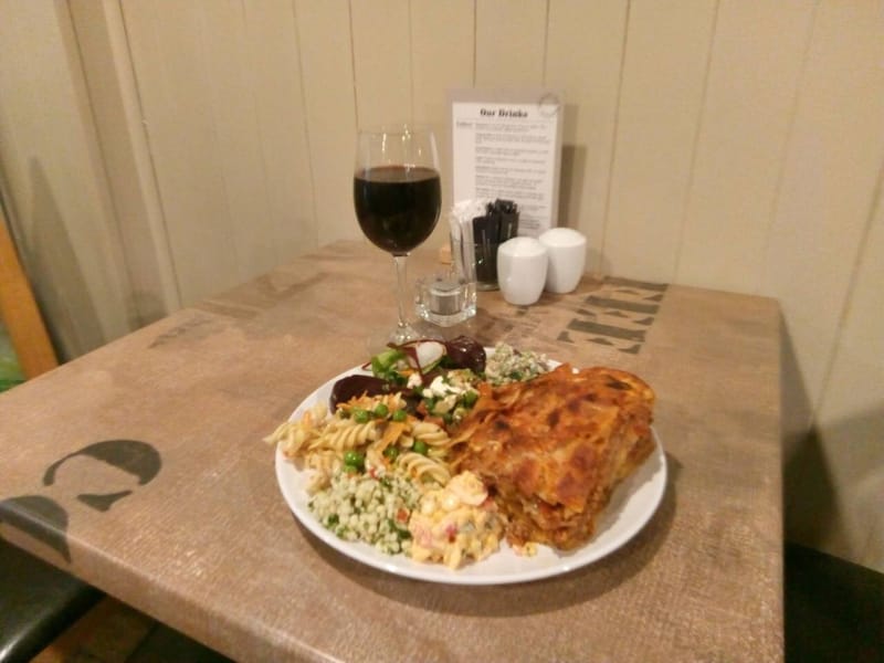 Enjoy glass of Wine with delicious food