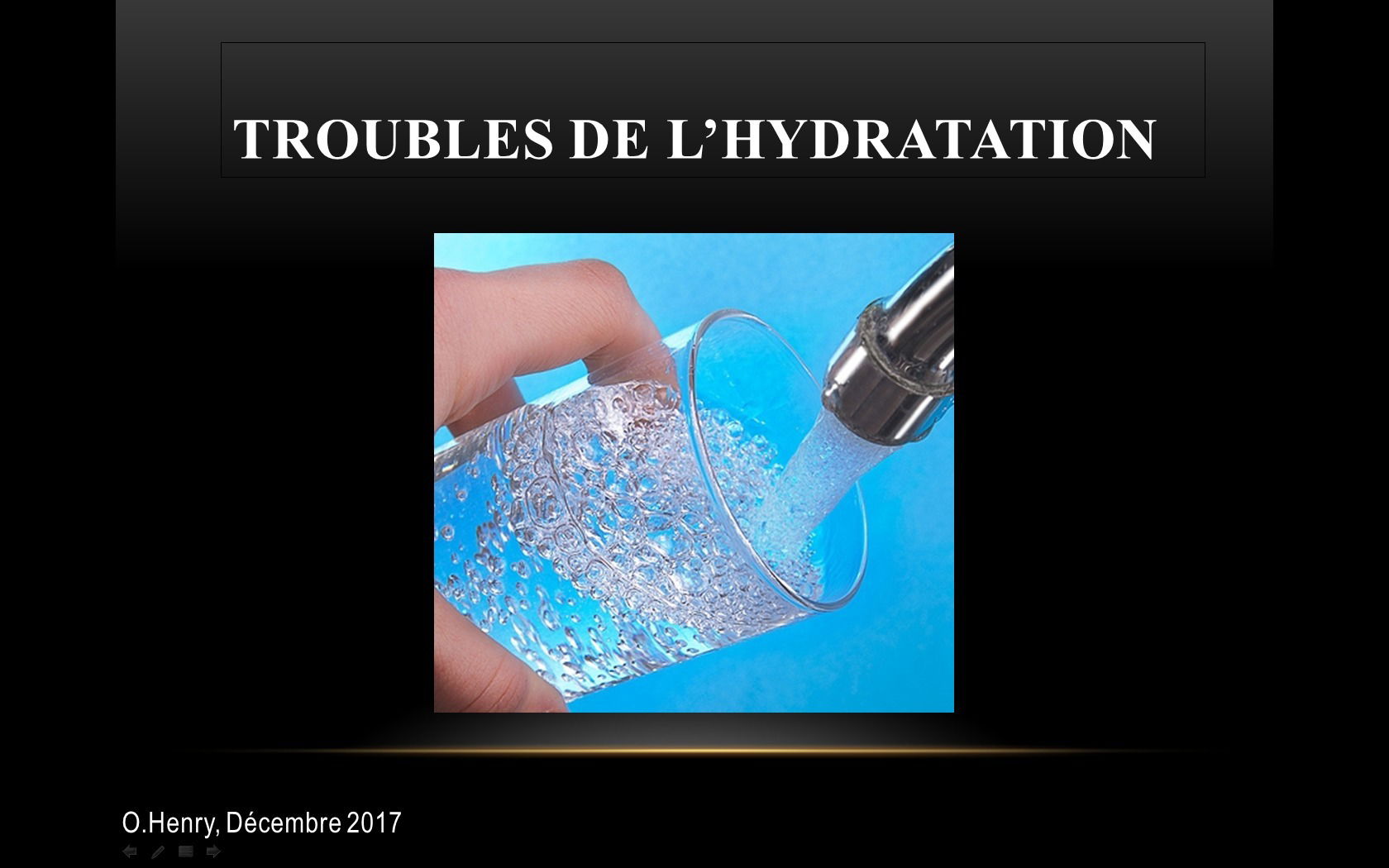 troubles de l'hydratation