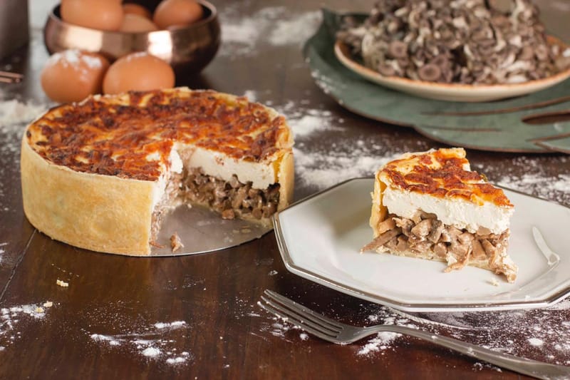 Torta  de Shimeji com Cream Cheese