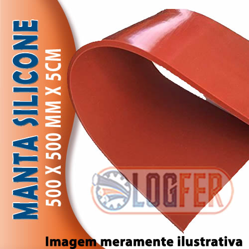 Placa silicone vermelha 500 X 500mm X 5cmm