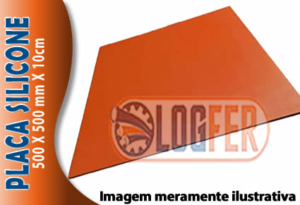 Placa Silicone Vermelha 500 x 500 x 10cm