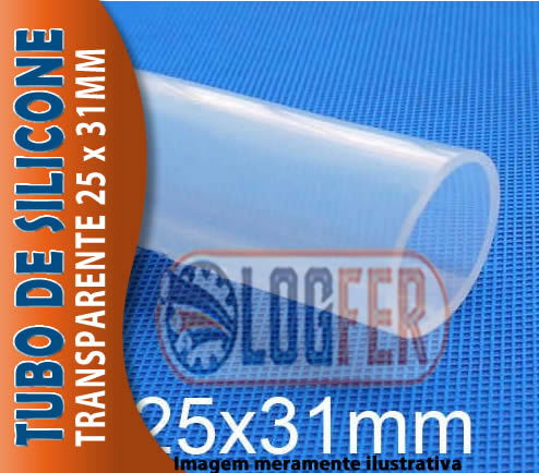 Tubo silicone transparente 25 X 31mm