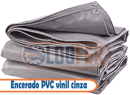 Encerado dupla face de pvc Cinza