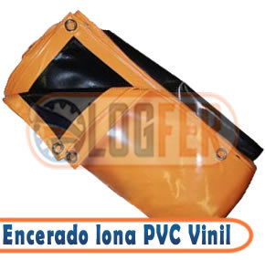 Encerado dupla face de pvc Laranja e Preto