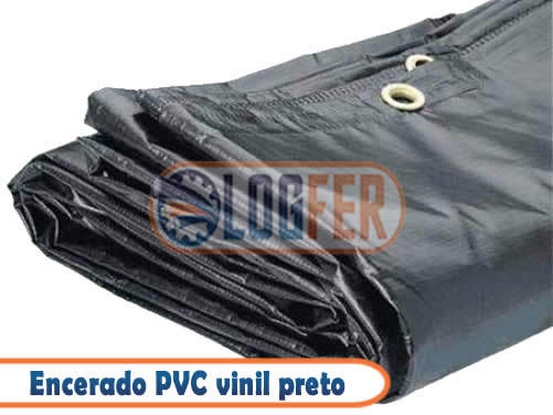 Encerado dupla face de pvc Preto