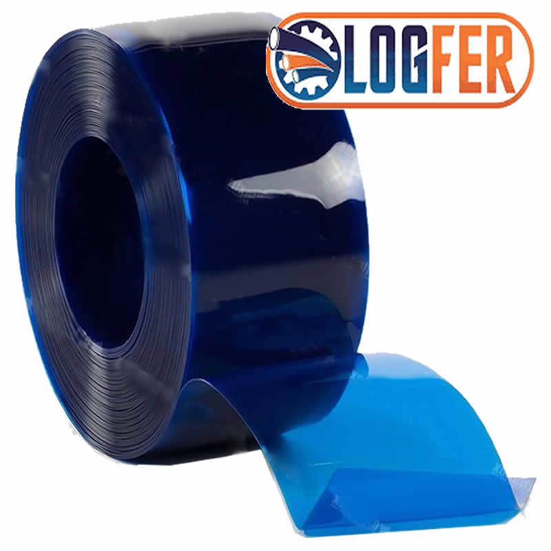 CORTINA PVC TRANSLUCIDO AZUL