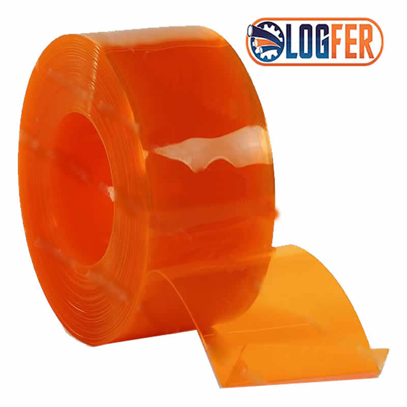 CORTINA PVC TRANSLUCIDO LARANJA