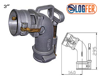 Engate Rápido tipo curva 3" pol