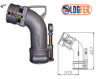 Engate Rápido tipo curva 4" pol