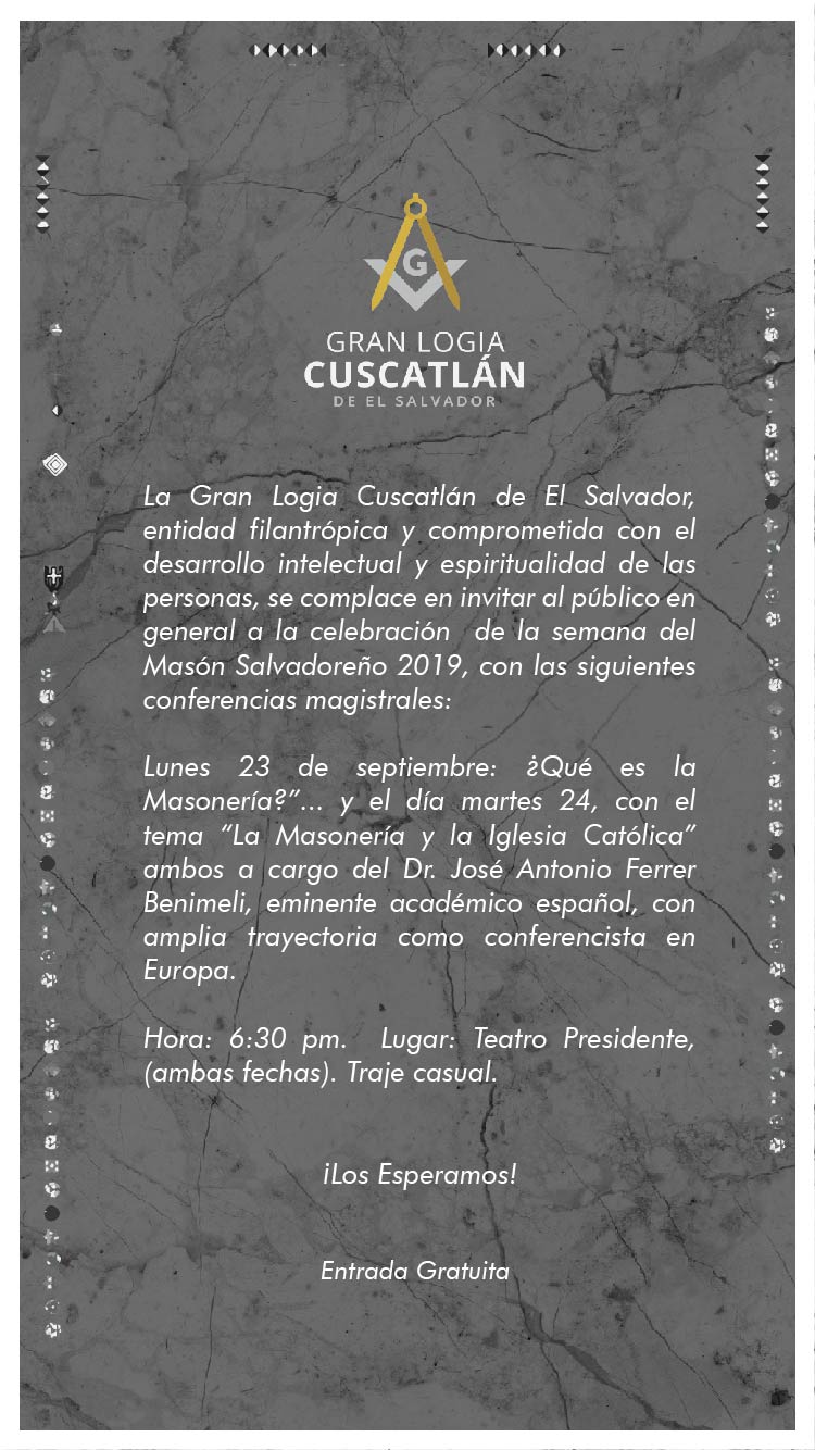 The Big ConferenceSemana del Masón Salvadoreño con ronda de conferencias