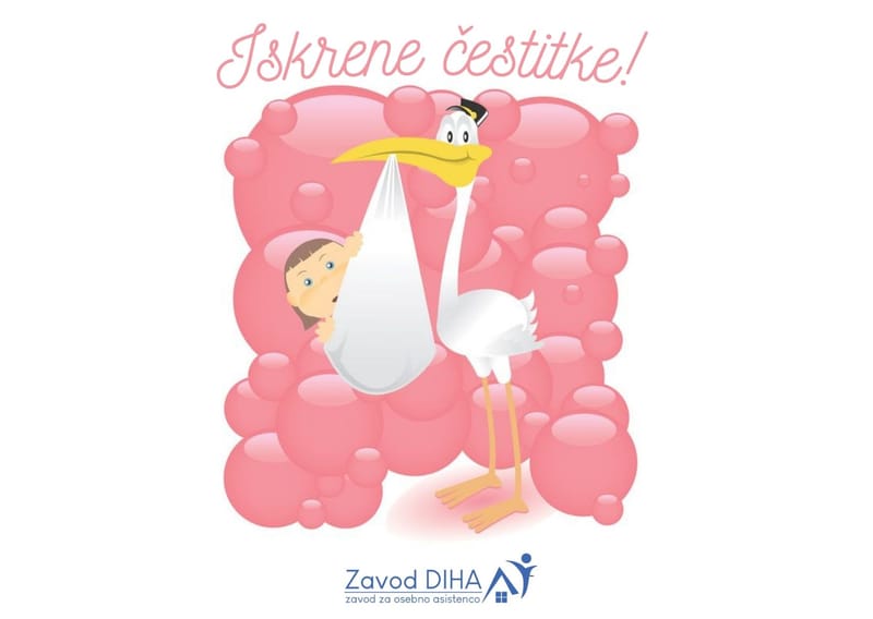 Iskrene čestitke naši članici ob rojstvu hčerke!