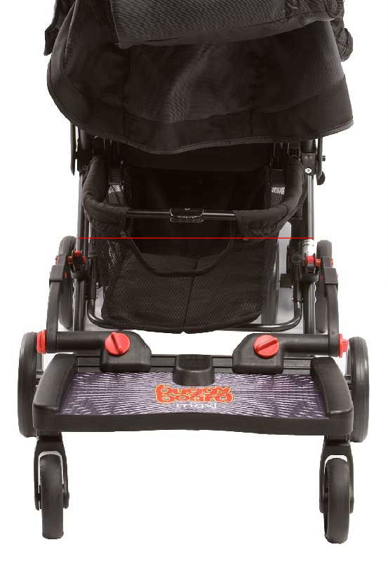 Can be fitted to stroller with a width between uprights as follows: