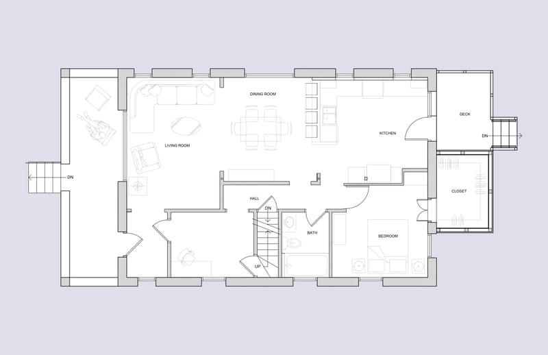 Single-Family Interior Renovation and Rear Deck Addition