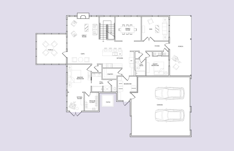 New Construction Single-Family Home with Attached Garage.