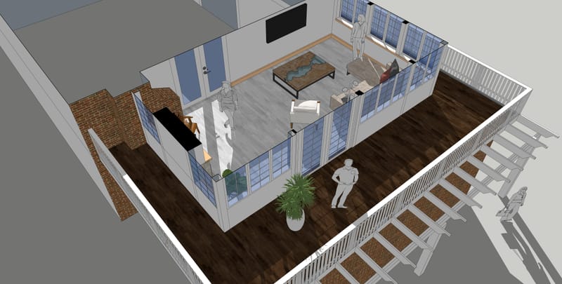 Sun Porch Addition to Second Floor