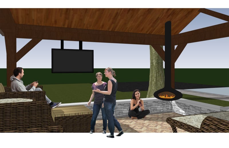 New Outdoor Pavilion Structure and Patio Design