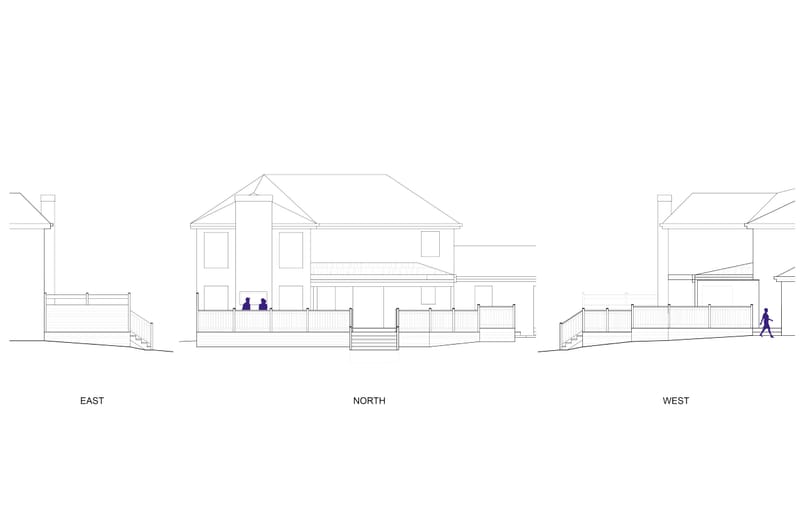 Rear Covered Deck Addition With Amenities