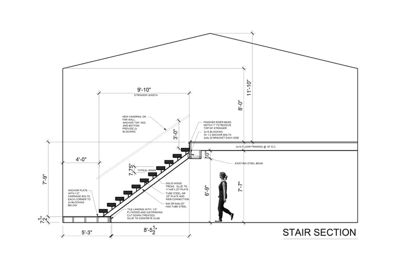Floating Staircase Construction