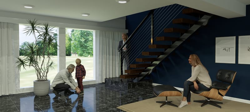 Floating Staircase Construction