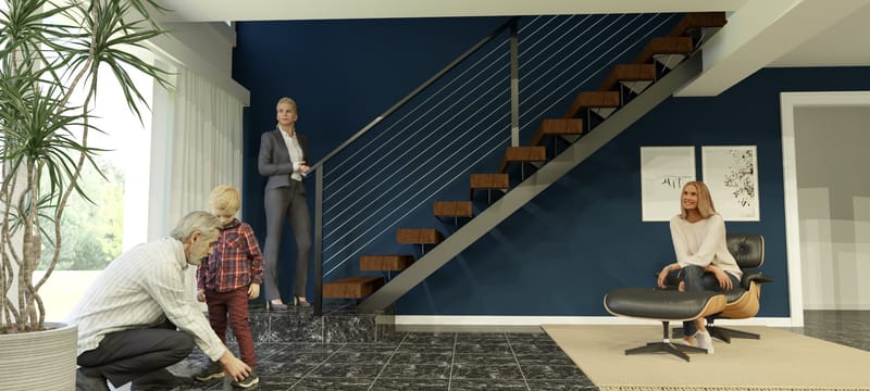 Floating Staircase Construction