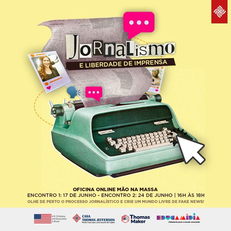 Oficina gratuita e interativa debate Jornalismo e liberdade de imprensa